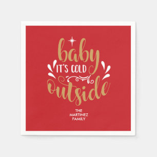Servilleta De Papel Personalizado  Baby It's Cold Outside