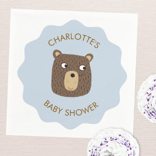 Servilleta De Papel Personalizado Baby Shower de Little Bear Cub