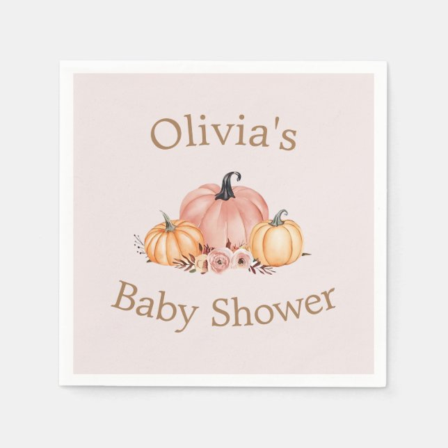 Servilleta De Papel Personalizado Baby Shower Napkins (Anverso)