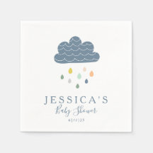 Personalizado Baby Shower Whimsical Cloud Raindrop