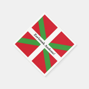 Servilleta De Papel Personalizado, bandera nacional del país vasco,