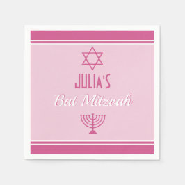 Servilleta De Papel Personalizado Bat Mitzvah Napkins