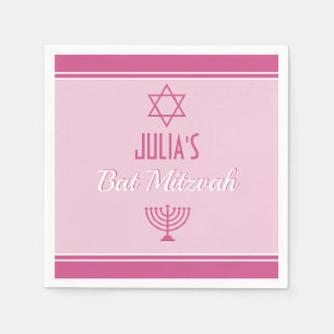 Servilleta De Papel Personalizado Bat Mitzvah Napkins