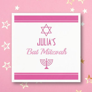 Servilleta De Papel Personalizado Bat Mitzvah Napkins