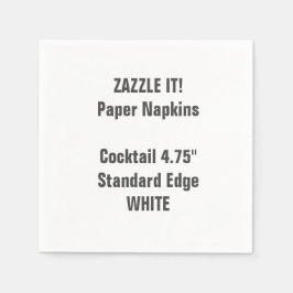 Servilleta De Papel Personalizado BLANCO Cocktail Paper Napkins Blank