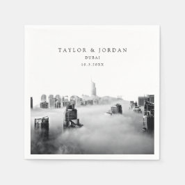 Servilleta De Papel Personalizado Boda de Dubai Foto Cocktail Napkins