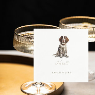 Servilleta De Papel Personalizado Boda Mascota de English Springer Spa