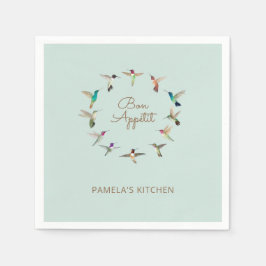 Servilleta De Papel Personalizado Bon Appétit California Hummingbirds