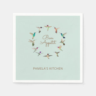 Servilleta De Papel Personalizado Bon Appétit California Hummingbirds