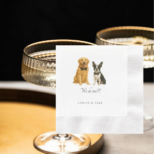 Servilleta De Papel Personalizado Bow Tie 2 Bodas