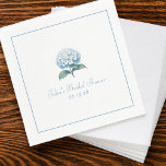 Servilleta De Papel Personalizado Bridal Shower Napkin Elegante Hidran<br><div class="desc">Presentamos la expresión más exclusiva de elegancia refinada para su ducha de novia: nuestras servilletas de cóctel de diseño bonito. Cada pieza presenta un ilustracion asombrosamente detallado de una horangea, el epítome de gracia y emociones sentidas, representadas en un delicado azul que evoca la suavidad de los primeros cielos primaverales....</div>