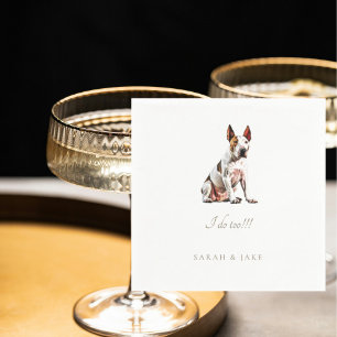 Servilleta De Papel Personalizado Bull Terrier Mascota Bodas Napkins