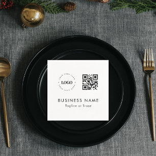 Servilleta De Papel Personalizado Business Logo QR Code Fiesta Evento