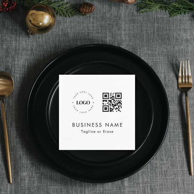 Servilleta De Papel Personalizado Business Logo QR Code Fiesta Evento (Subido por el creador)