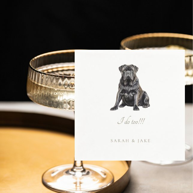 Servilleta De Papel Personalizado Cane Corso Mascota Bodas Napkins (Subido por el creador)