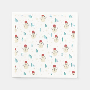 Servilleta De Papel Personalizado caprichosa hombres de nieve en invie