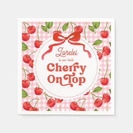 Servilleta De Papel Personalizado Cherry en las servilletas de cumplea