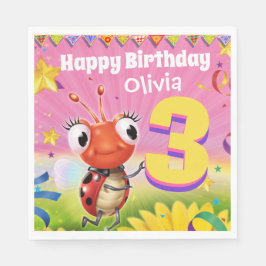 Servilleta De Papel Personalizado chica de pañales de papel de cumplea