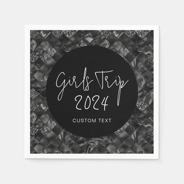 Servilleta De Papel Personalizado Chicas elegantes Viaje Relieve metal (Anverso)