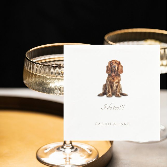 Servilleta De Papel Personalizado Cocker Spaniel Mascota Bodas Napkins (Subido por el creador)