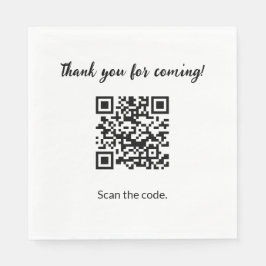 Servilleta De Papel Personalizado Código QR Gracias por venir