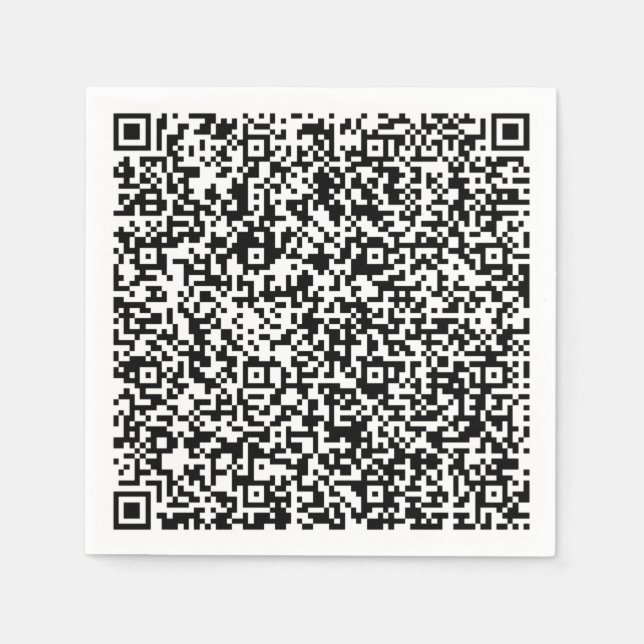 Servilleta De Papel Personalizado Código QR Información de exploración (Anverso)