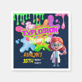 Servilleta De Papel Personalizado Colorful Slime Lab Chica Redhead Cie