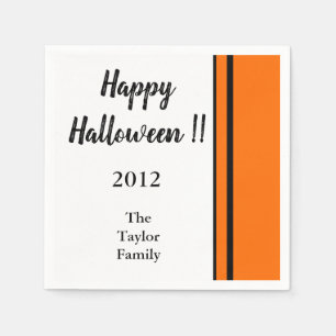 Servilleta De Papel Personalizado Cualquier Nombre Trendy Happy Hallow