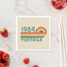 Servilleta De Papel Personalizado cuarenta fiesta vintage de 40 años
