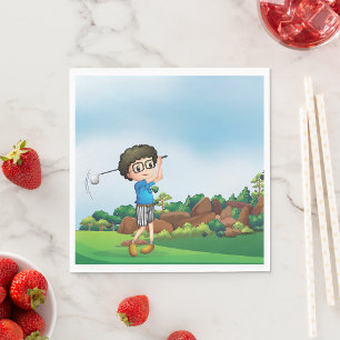 Servilleta De Papel Personalizado Cuidad Golf Fun Golf Lover Design