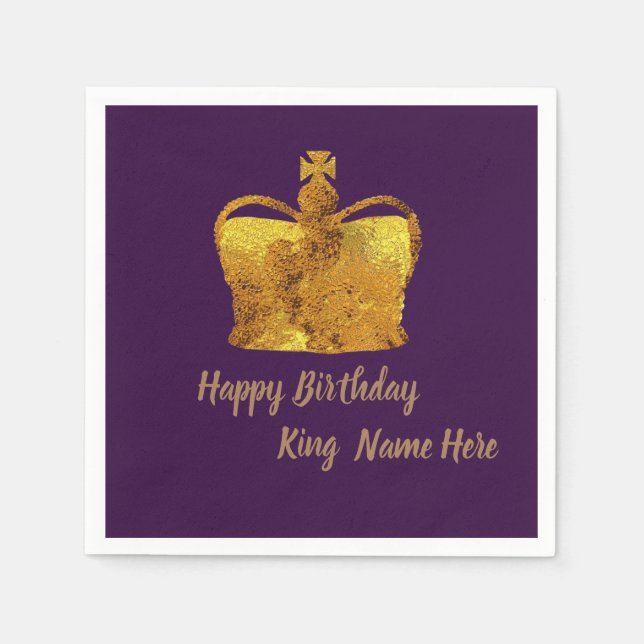 Servilleta De Papel Personalizado Cumpleaños Cocktail Napkin (Anverso)