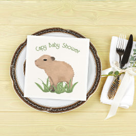 Servilleta De Papel Personalizado Cute Capybara Pun Capy Baby Shower