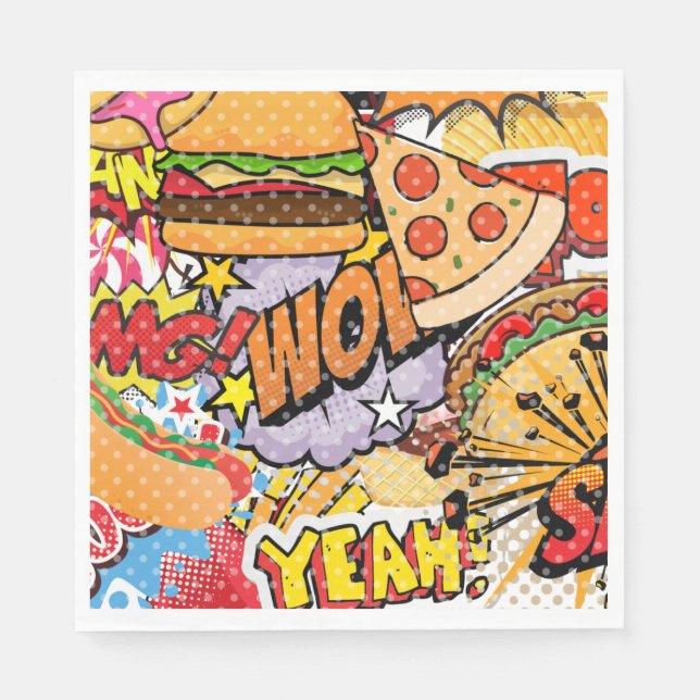 Servilleta De Papel Personalizado de alimentos (Anverso)