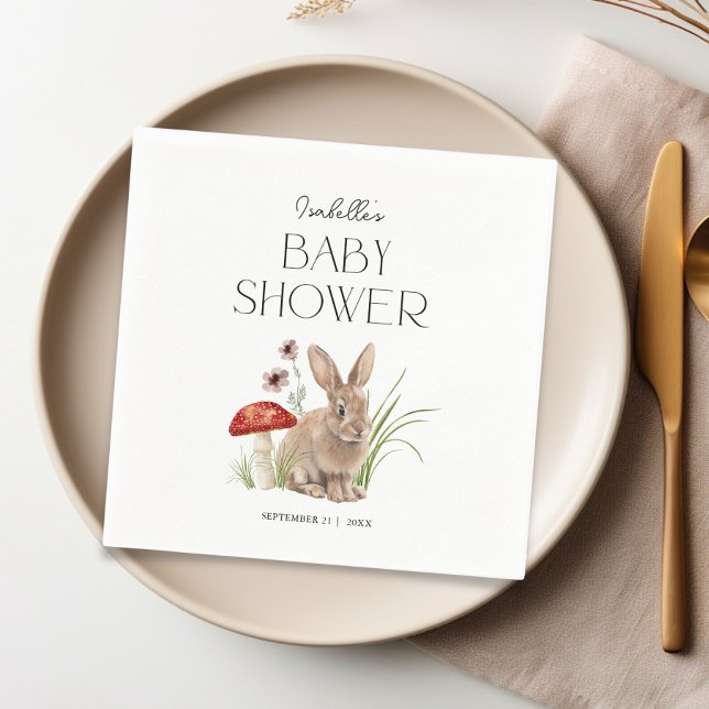 Servilleta De Papel Personalizado de Baby Shower de Woodland Forest An (Subido por el creador)