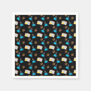 Servilleta De Papel Personalizado de Café y Donut para Libros
