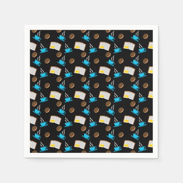 Servilleta De Papel Personalizado de Café y Donut para Libros (Anverso)