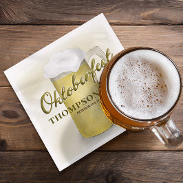 Servilleta De Papel Personalizado de cerveza de color de agua Oktoberf