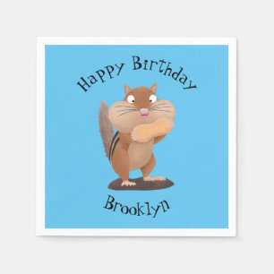 Servilleta De Papel Personalizado de chipmunk de grandes mejillas grac