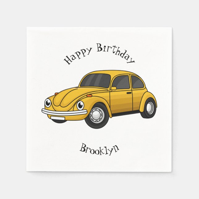 Servilleta De Papel Personalizado de coche clásico (Anverso)