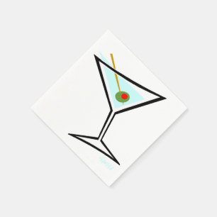 Servilleta De Papel Personalizado de cócteles moderno Guay Martini Ol