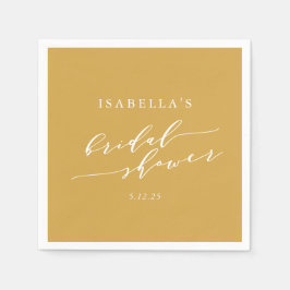 Servilleta De Papel Personalizado de ducha de novia amarillo clásico m