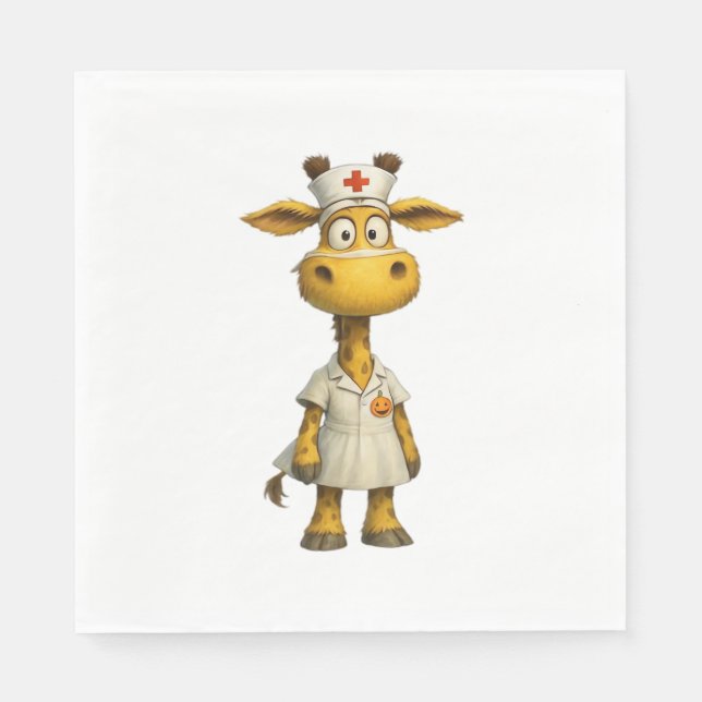 Servilleta De Papel Personalizado de enfermería de Giraffe - Héroe de  (Anverso)