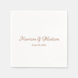 Servilleta De Papel Personalizado de escritura de terracota Pareja Nom