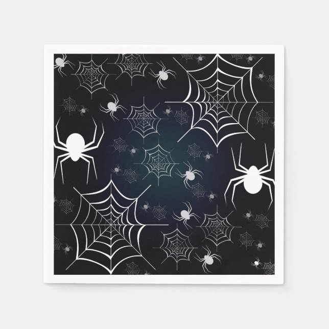 Servilleta De Papel Personalizado de feriado de Halloween Spooky Spide (Anverso)