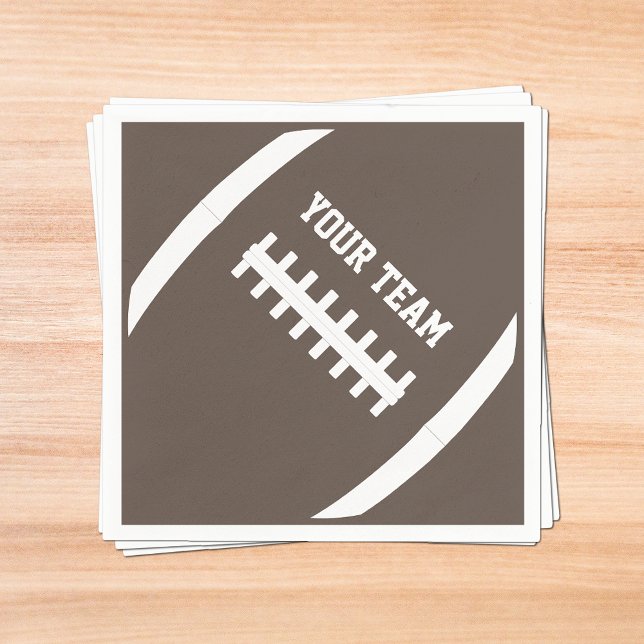 Servilleta De Papel Personalizado de Fiesta de fútbol nombre de equipo (Football party napkins with custom team name or text.)