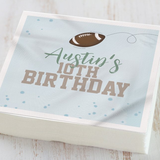 Servilleta De Papel Personalizado de Fútbol del partido de cumpleaños  (Subido por el creador)