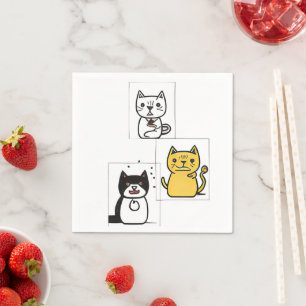 Servilleta De Papel Personalizado de gato