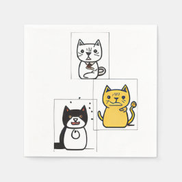 Servilleta De Papel Personalizado de gato