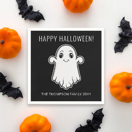 Servilleta De Papel Personalizado de Halloween feliz fantasma sonrient