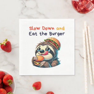 Servilleta De Papel Personalizado de hamburguesa eslovena de comida rá